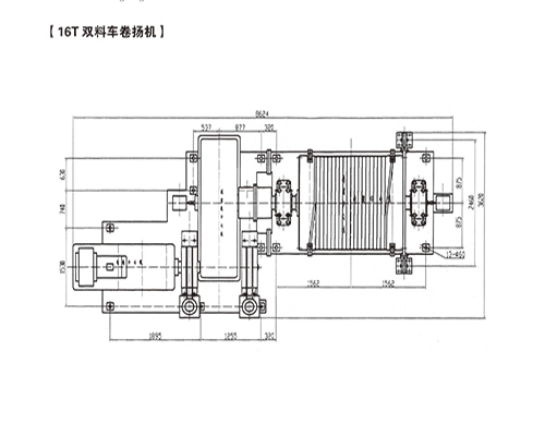 16T双料车卷扬机